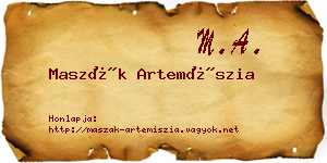 Maszák Artemíszia névjegykártya